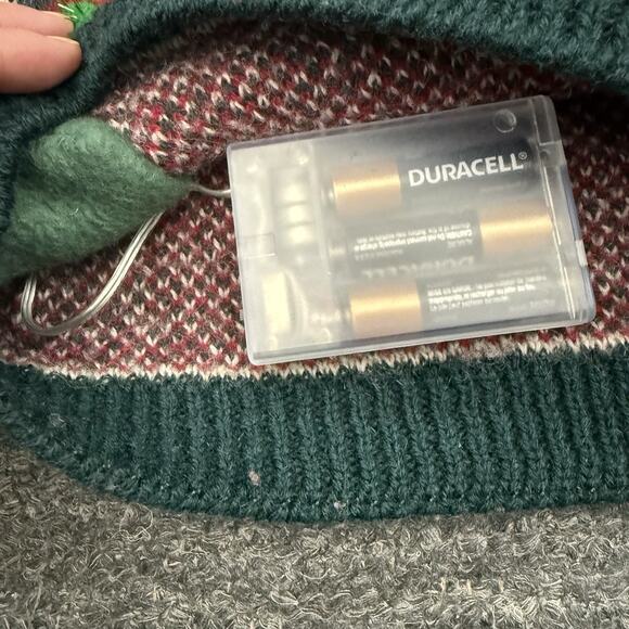 Vintage Alps Christmas Sweater Women Medium Reindeer Light Up Fair Isle Wool USA - Picture 10 of 13